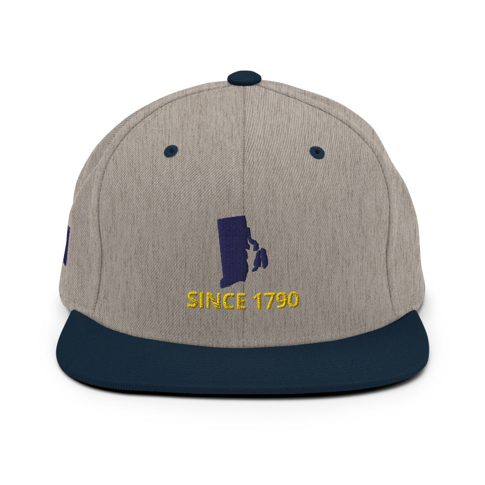 Rhode Island Since 1790 Flat Bill Snapback Hat