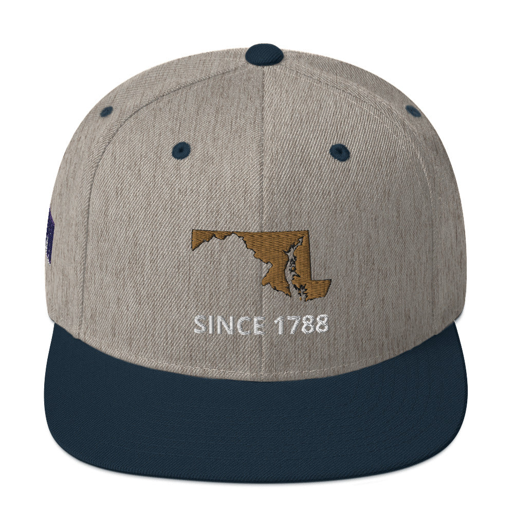 Maryland Since 1788 Flat Bill Snapback Hat