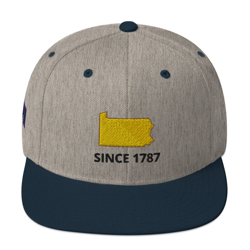 Pennsylvania Since 1787 Flat Bill Snapback Hat