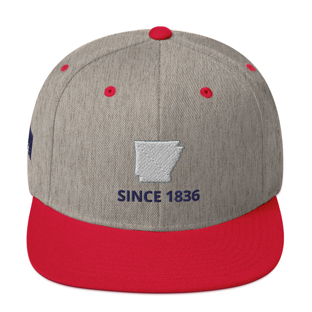 Arkansas Since 1836 Snapback Hat