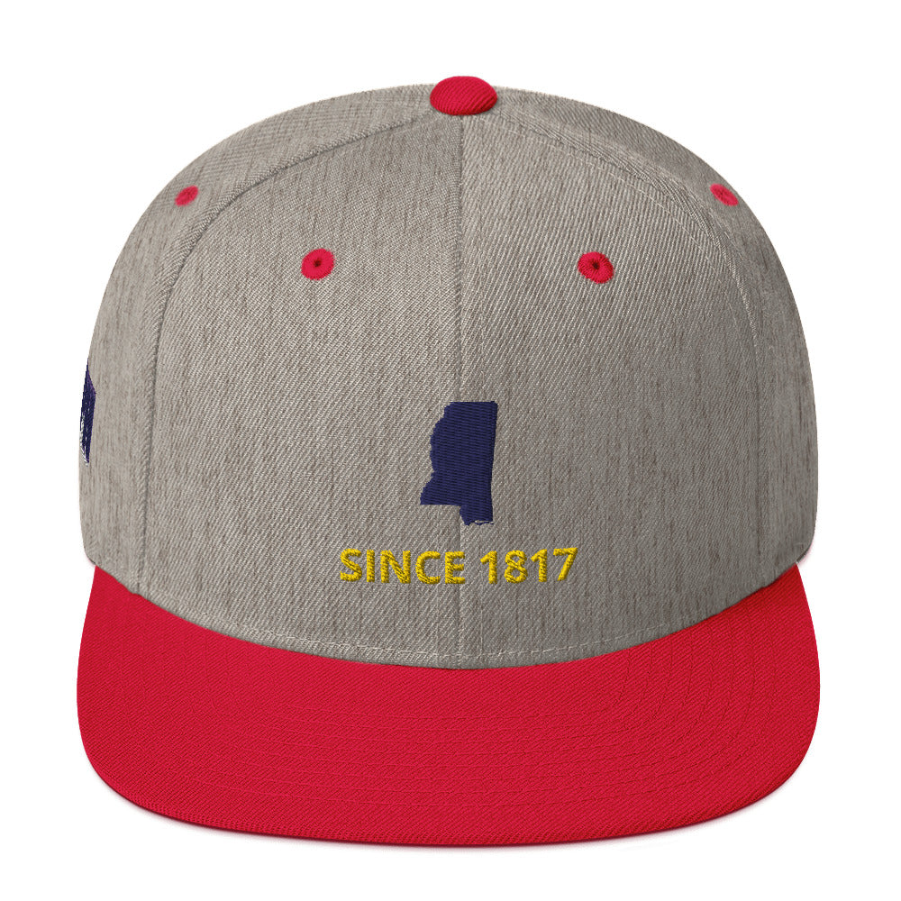 Mississippi Since 1817 Flat Bill Snapback Hat