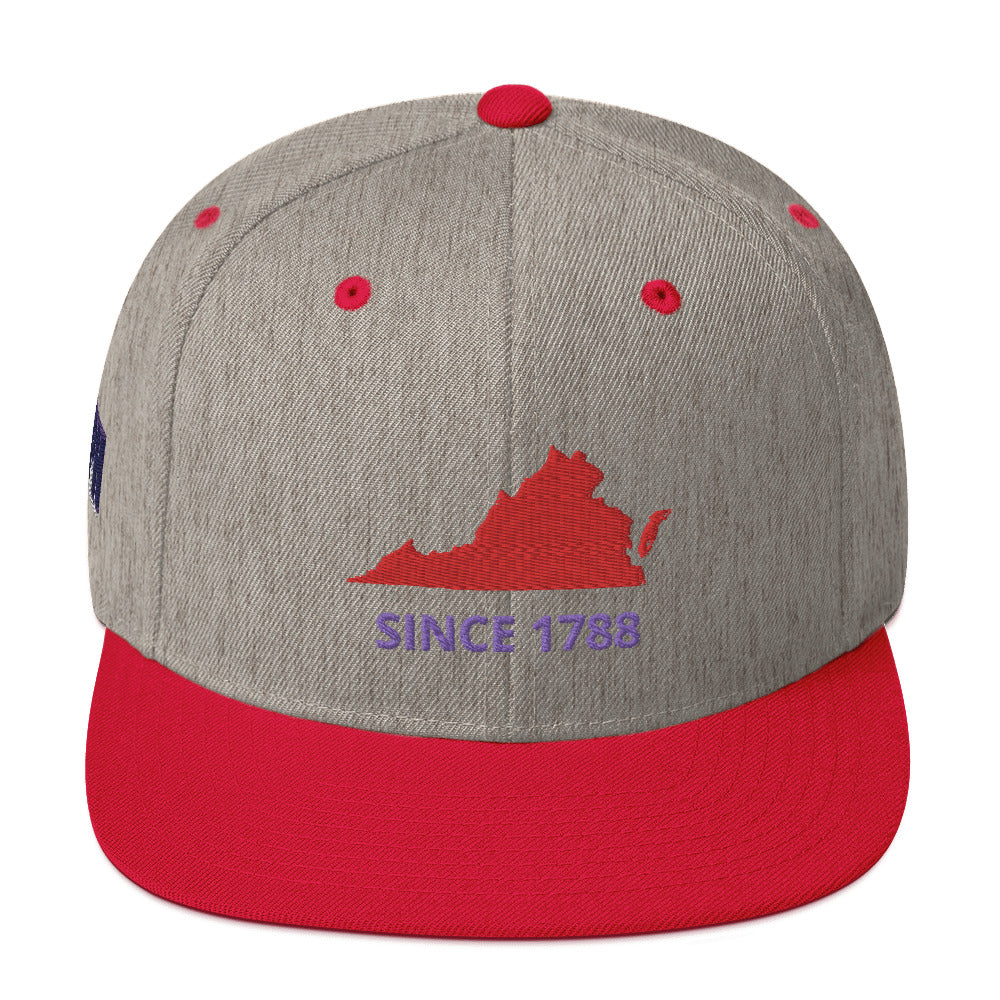 Virginia Since 1788 Flat Bill Snapback Hat