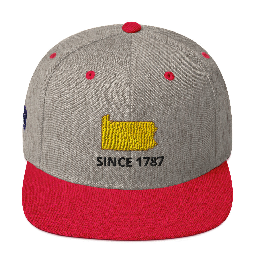 Pennsylvania Since 1787 Flat Bill Snapback Hat