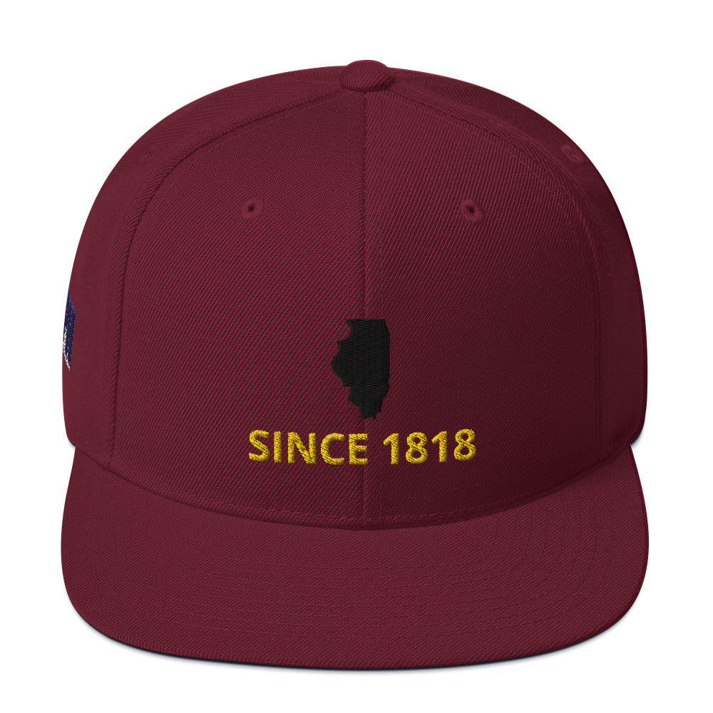 Illinois Since 1818 Snapback Hat