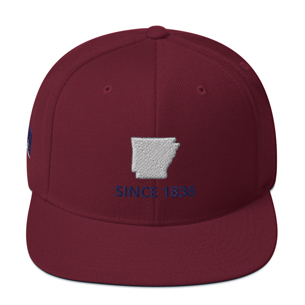 Arkansas Since 1836 Snapback Hat