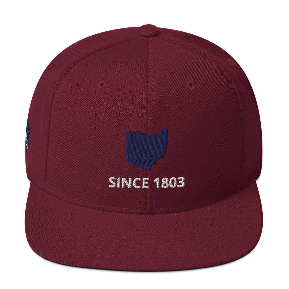 Ohio Since 1803 Flat Bill Snapback Hat