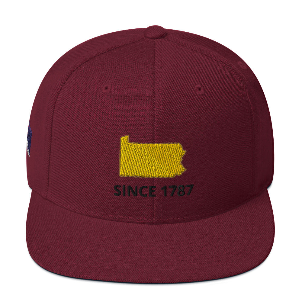 Pennsylvania Since 1787 Flat Bill Snapback Hat