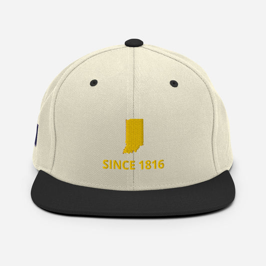 Indiana Since 1816 Flat Bill Snapback Hat