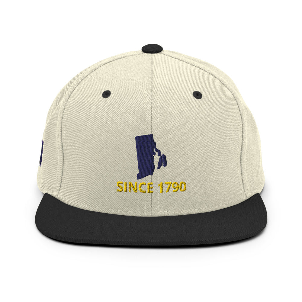 Rhode Island Since 1790 Flat Bill Snapback Hat