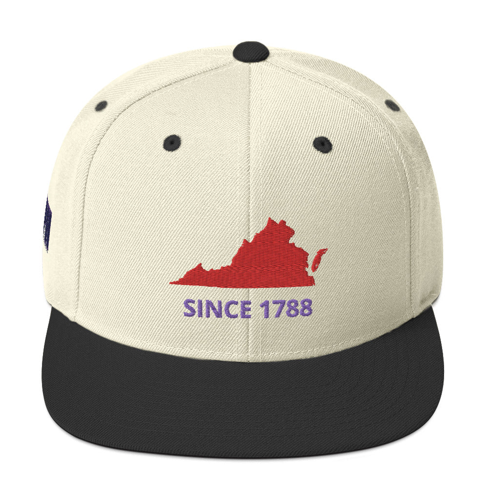 Virginia Since 1788 Flat Bill Snapback Hat