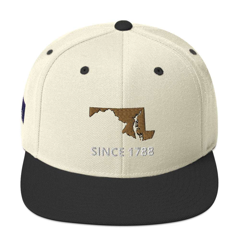 Maryland Since 1788 Flat Bill Snapback Hat