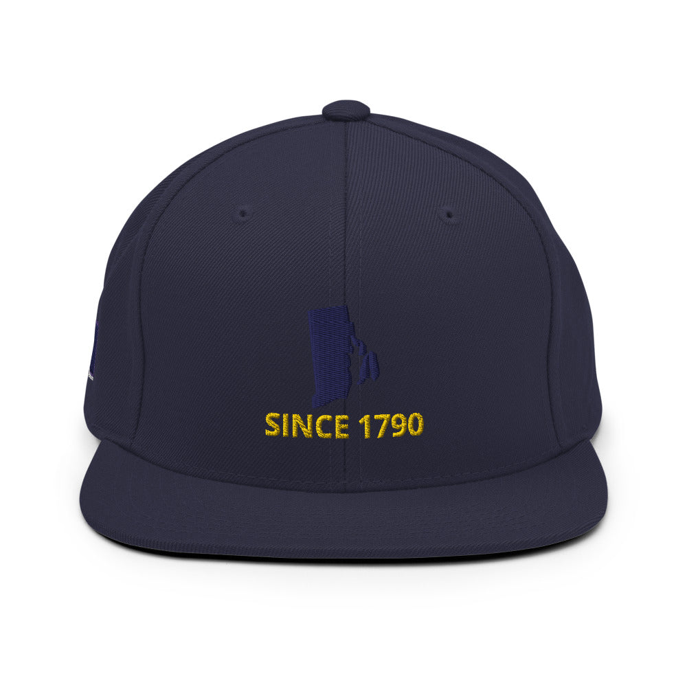 Rhode Island Since 1790 Flat Bill Snapback Hat