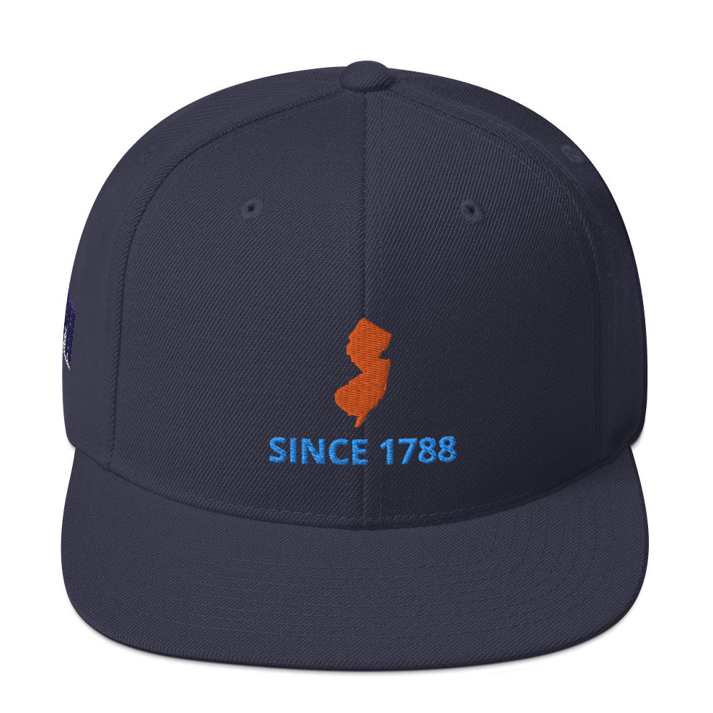 New Jersey Since 1788 Flat Bill Snapback Cap