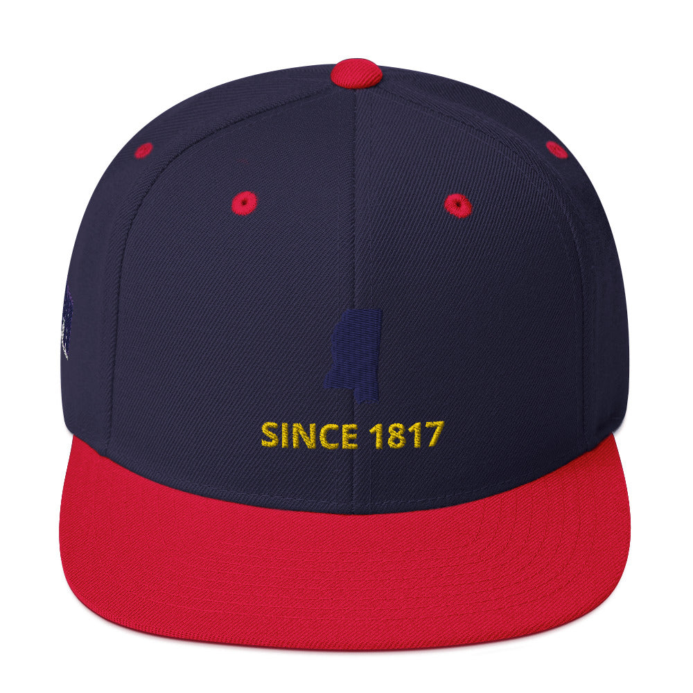 Mississippi Since 1817 Flat Bill Snapback Hat