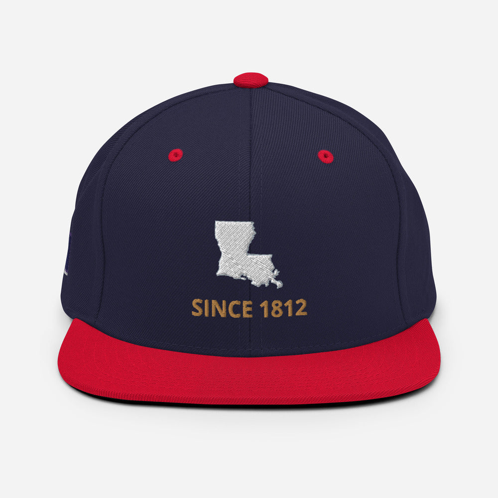 Louisiana Since 1812 Flat Bill Snapback Hat