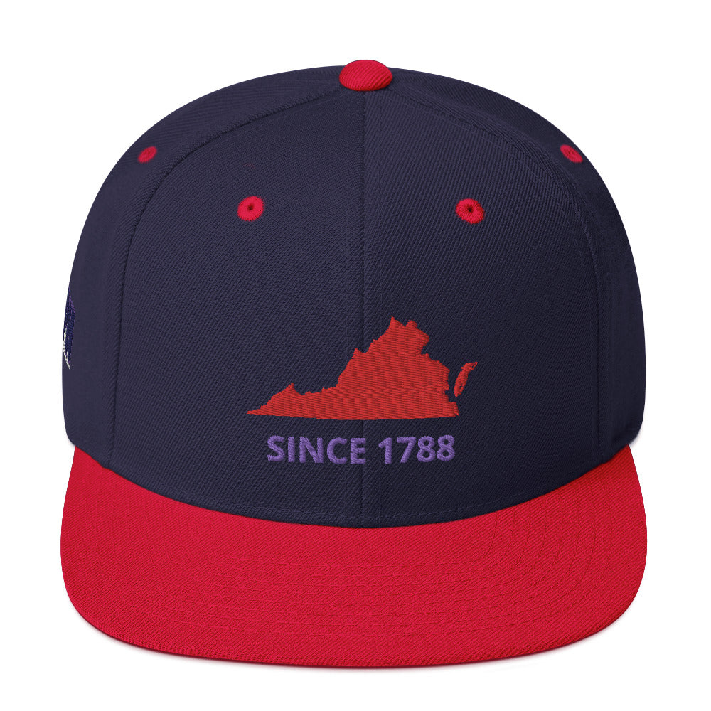 Virginia Since 1788 Flat Bill Snapback Hat