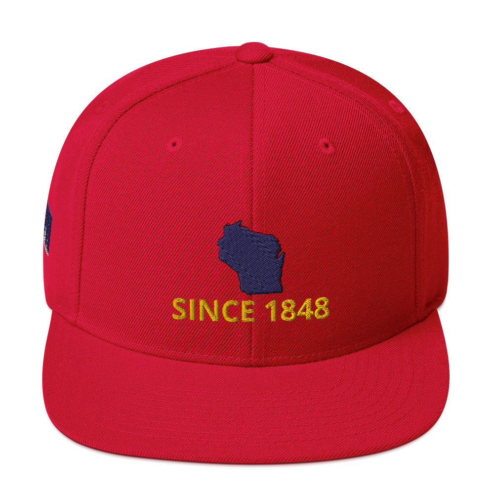 Wisconsin Since 1848 Snapback Hat