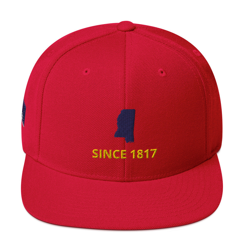 Mississippi Since 1817 Flat Bill Snapback Hat