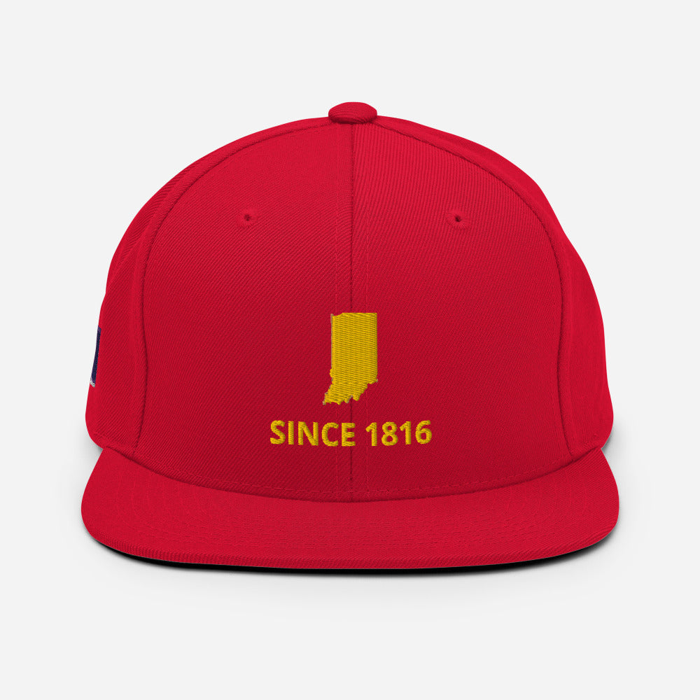 Indiana Since 1816 Flat Bill Snapback Hat