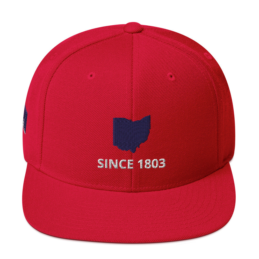 Ohio Since 1803 Flat Bill Snapback Hat