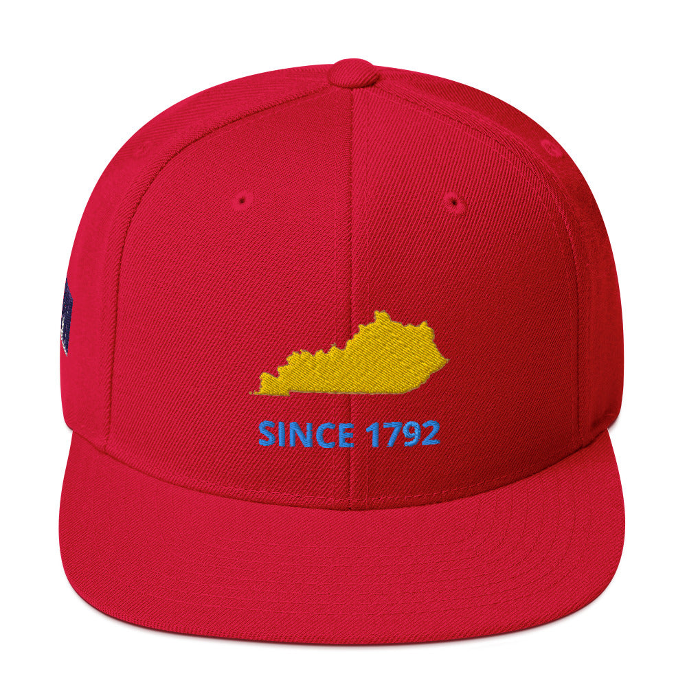 Kentucky Since 1792 Flat Bill Snapback Hat