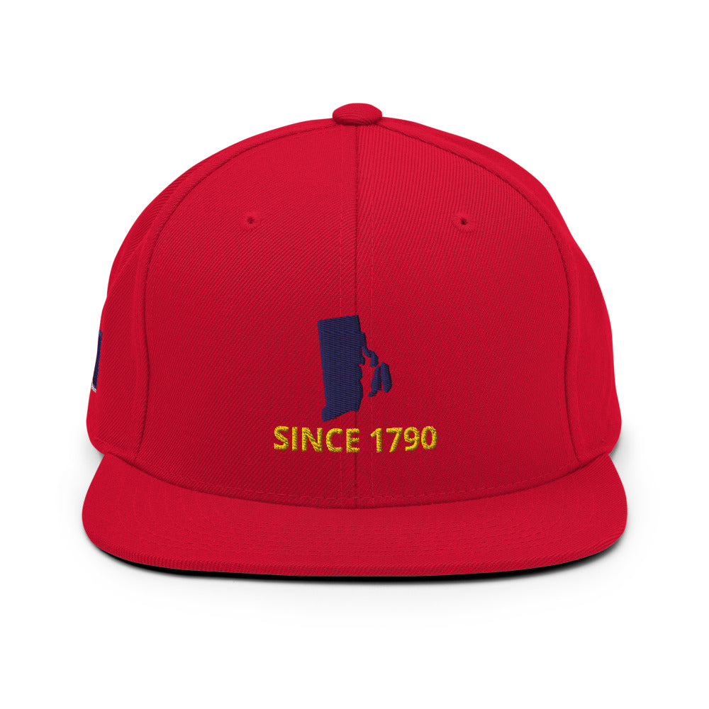 Rhode Island Since 1790 Flat Bill Snapback Hat