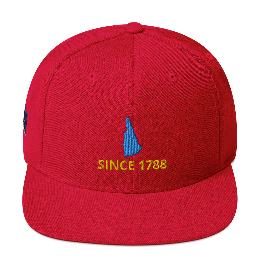 New Hampshire Flat Bill Since 1788 Snapback Hat