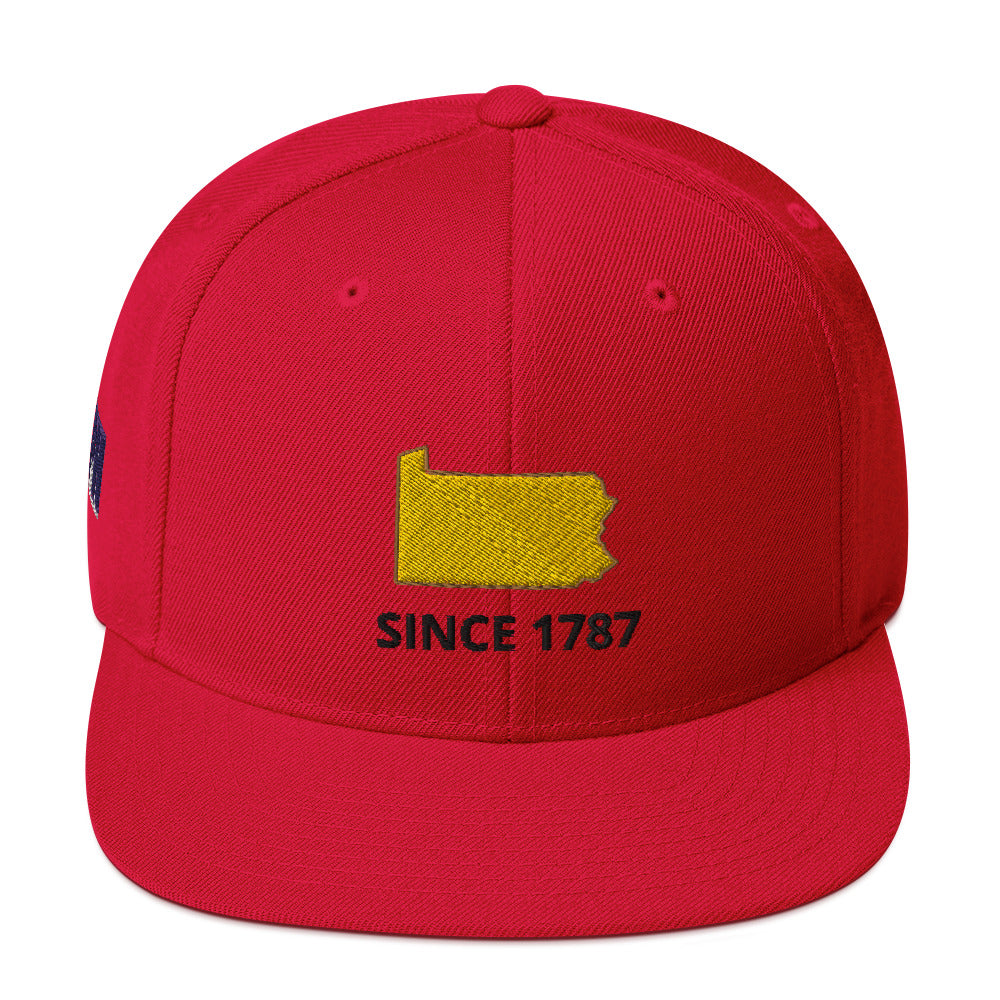 Pennsylvania Since 1787 Flat Bill Snapback Hat