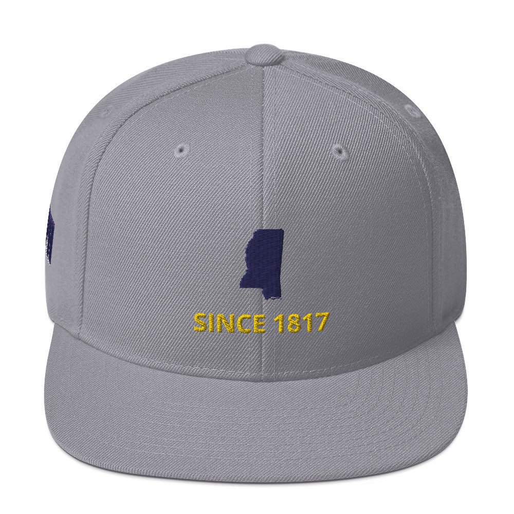 Mississippi Since 1817 Flat Bill Snapback Hat