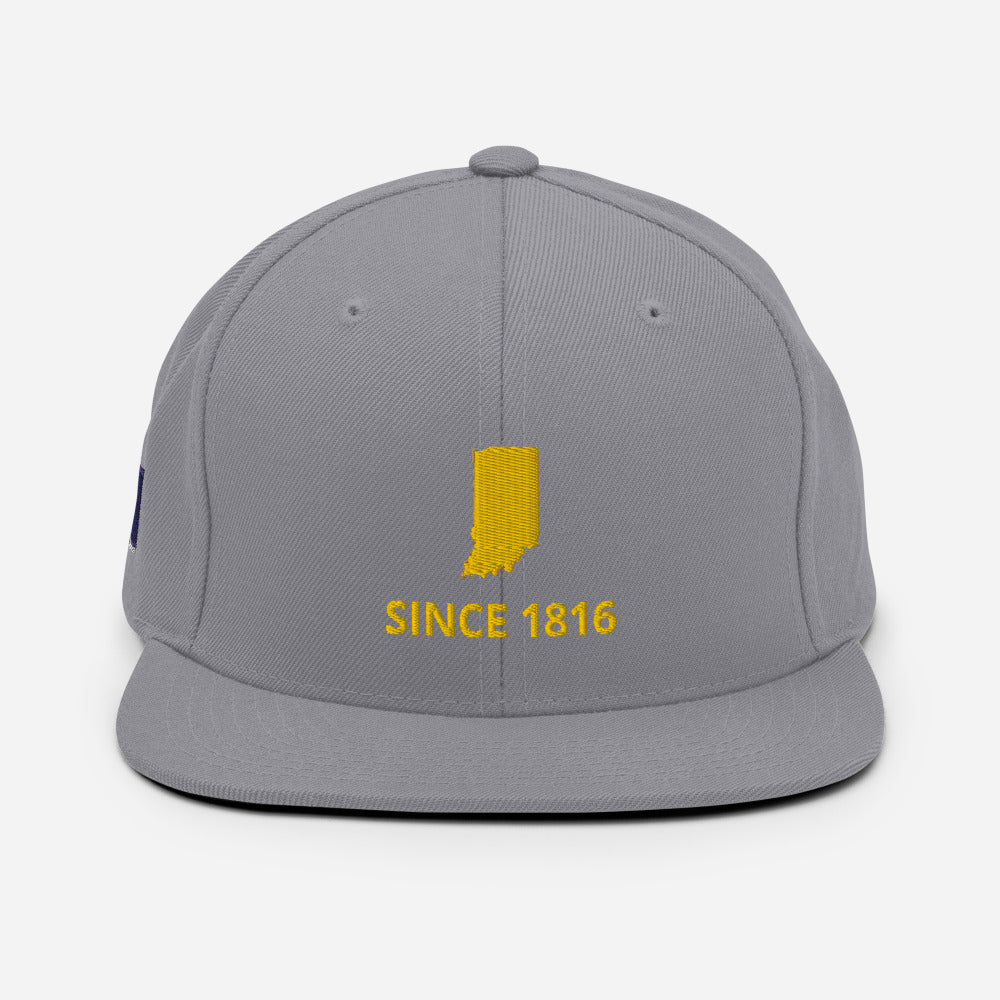 Indiana Since 1816 Flat Bill Snapback Hat