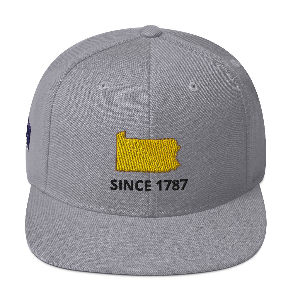 Pennsylvania Since 1787 Flat Bill Snapback Hat