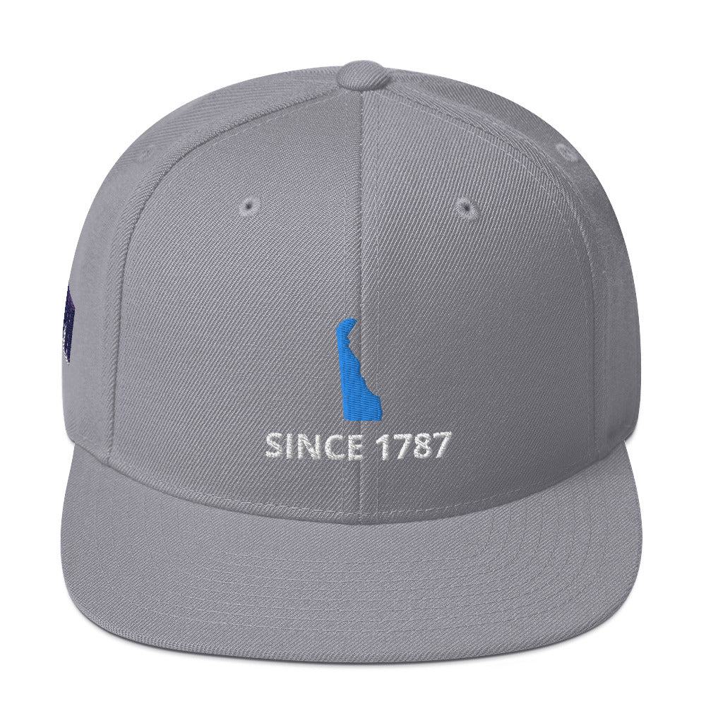 Delaware Since 1787 Flat Bill Snapback Hat