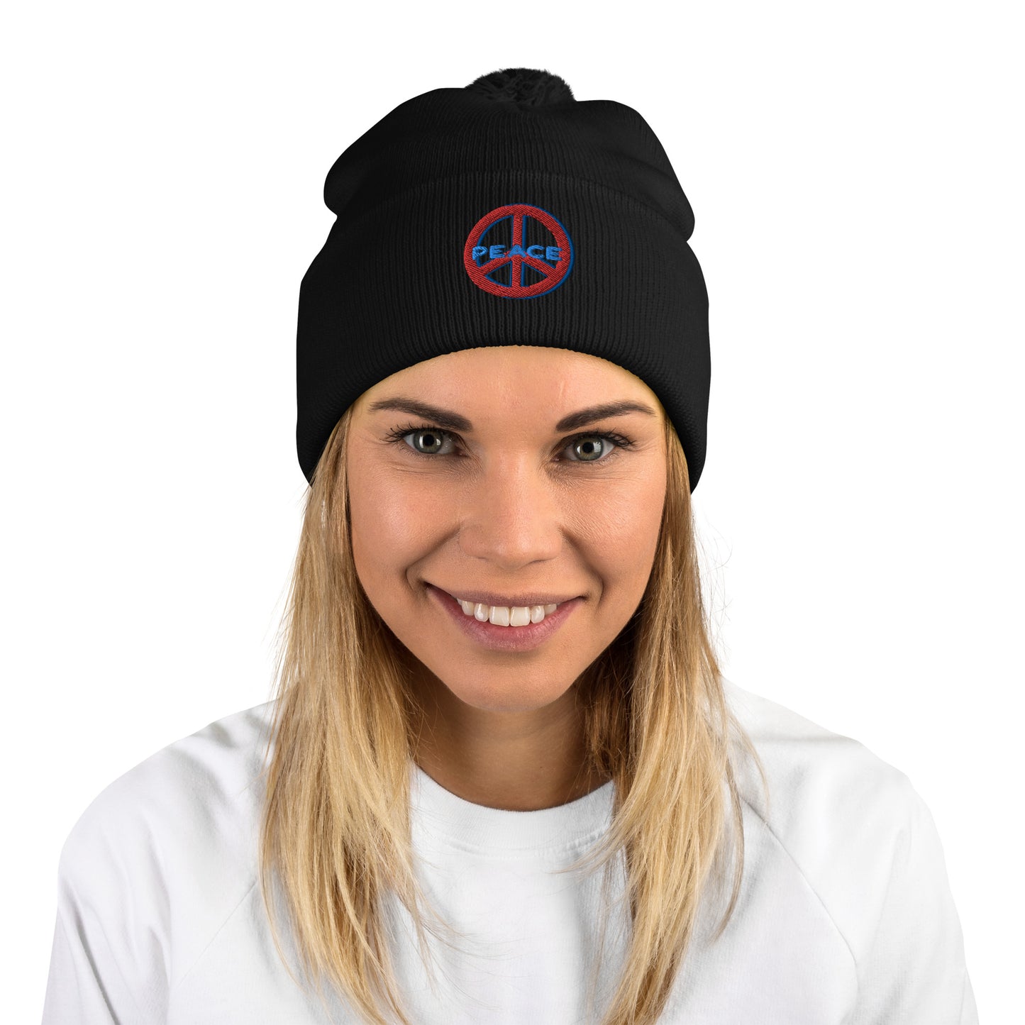 Peace Pom-Pom Beanie