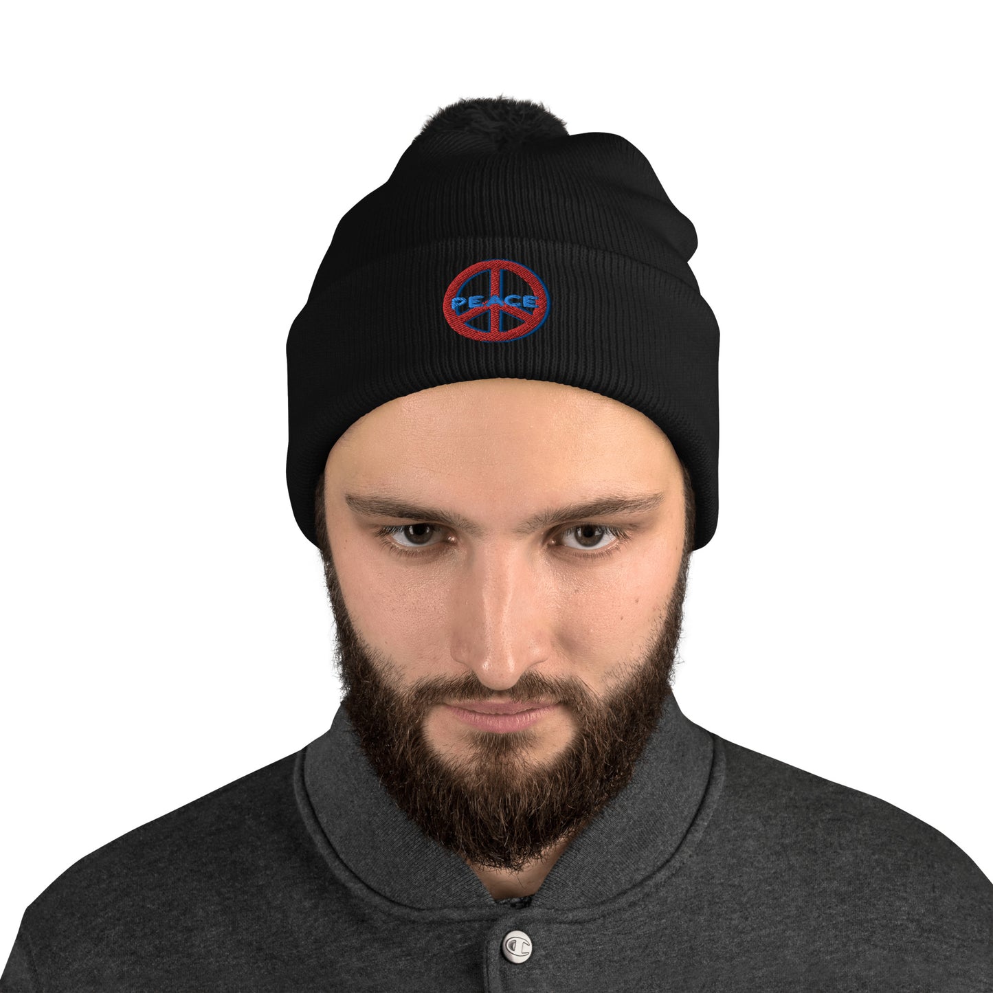 Peace Pom-Pom Beanie