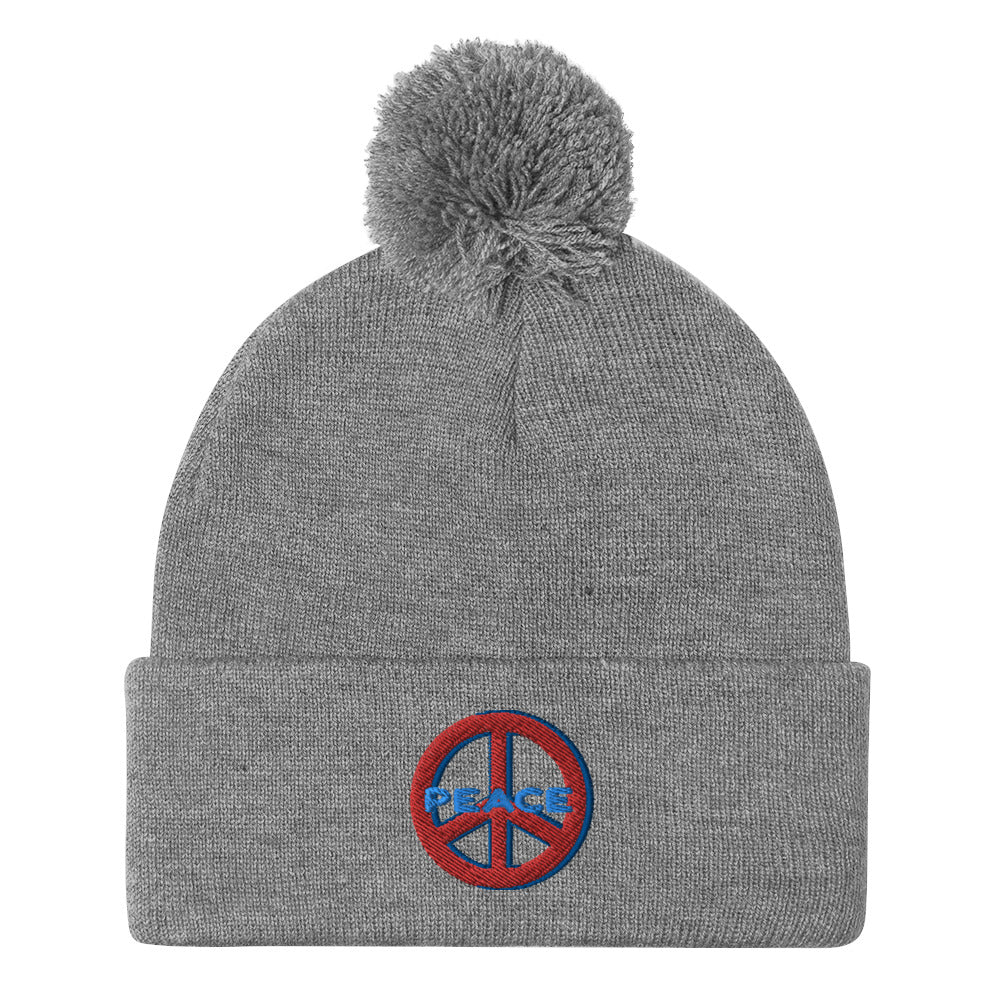 Peace Pom-Pom Beanie