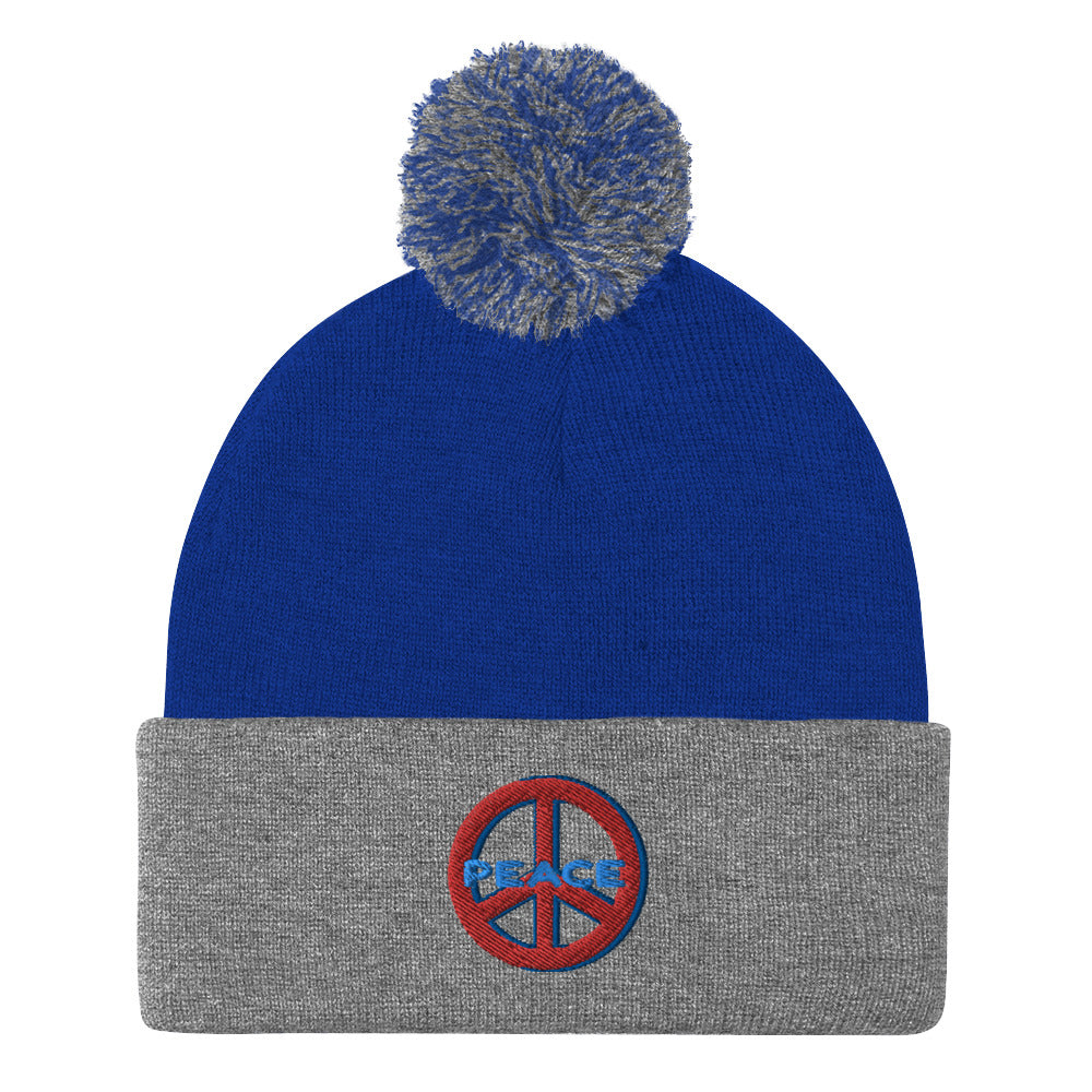 Peace Pom-Pom Beanie