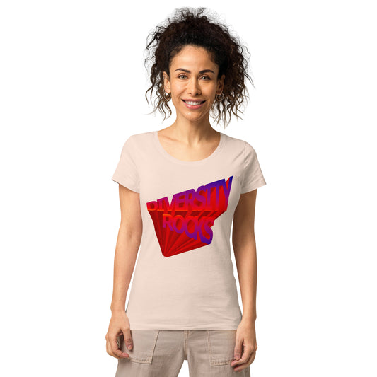 Diversity Rocks Women’s Fitted Organic T-Shirt