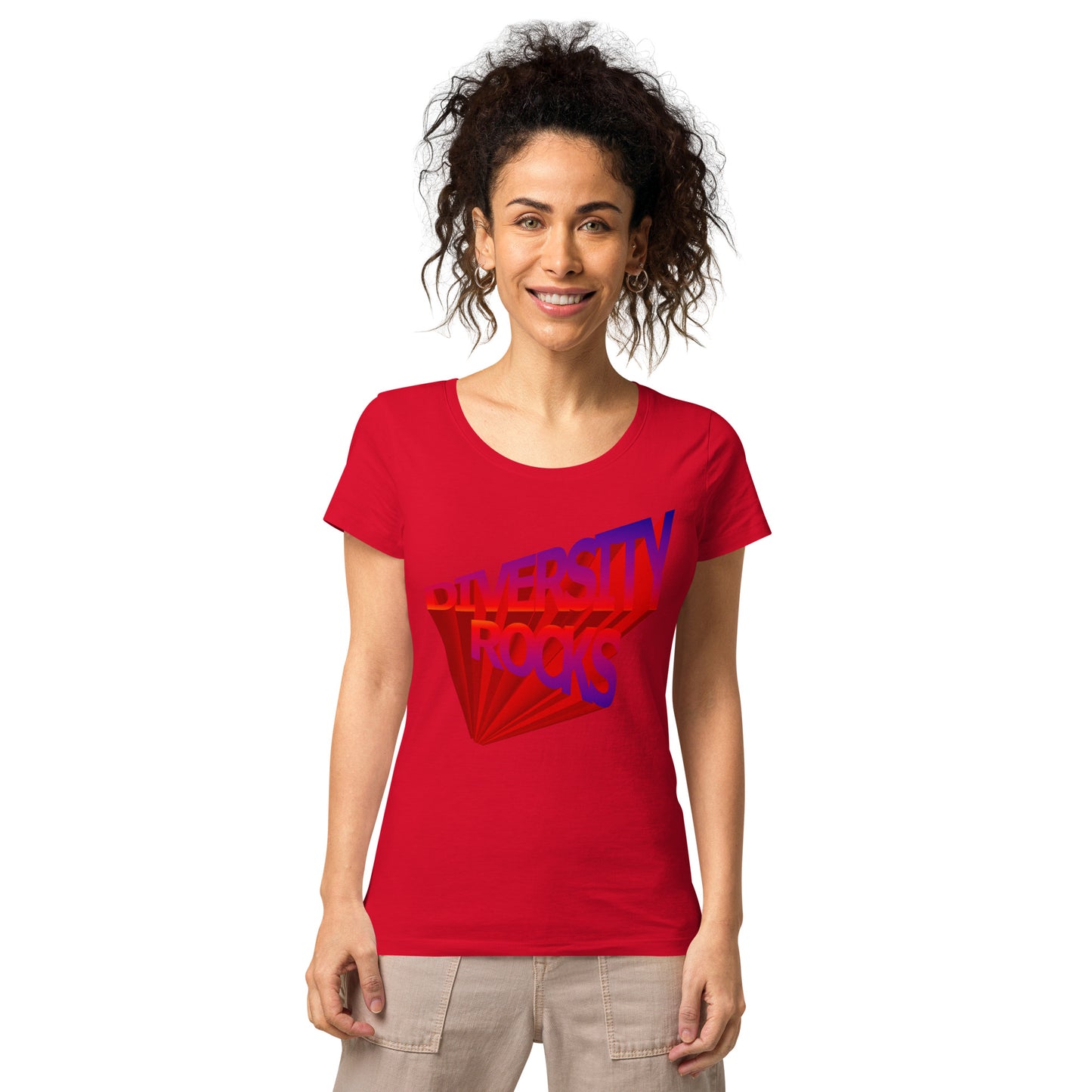 Diversity Rocks Women’s Fitted Organic T-Shirt