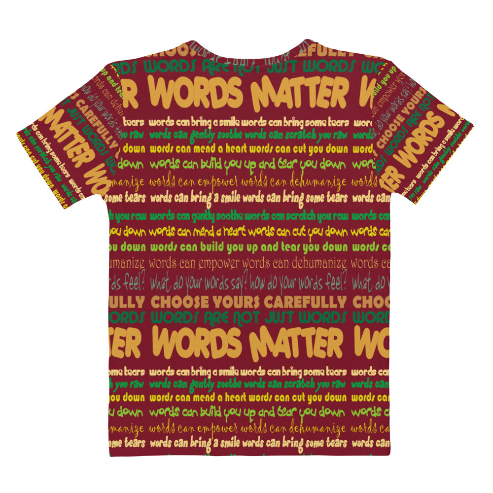 Words Matter Patterned Women's Shirt